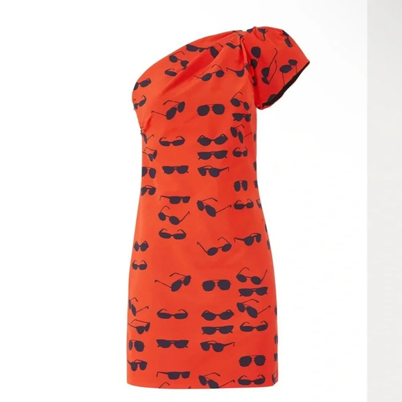 Victoria Beckham One Shoulder Sunglasses Dress - Picture 3 of 9